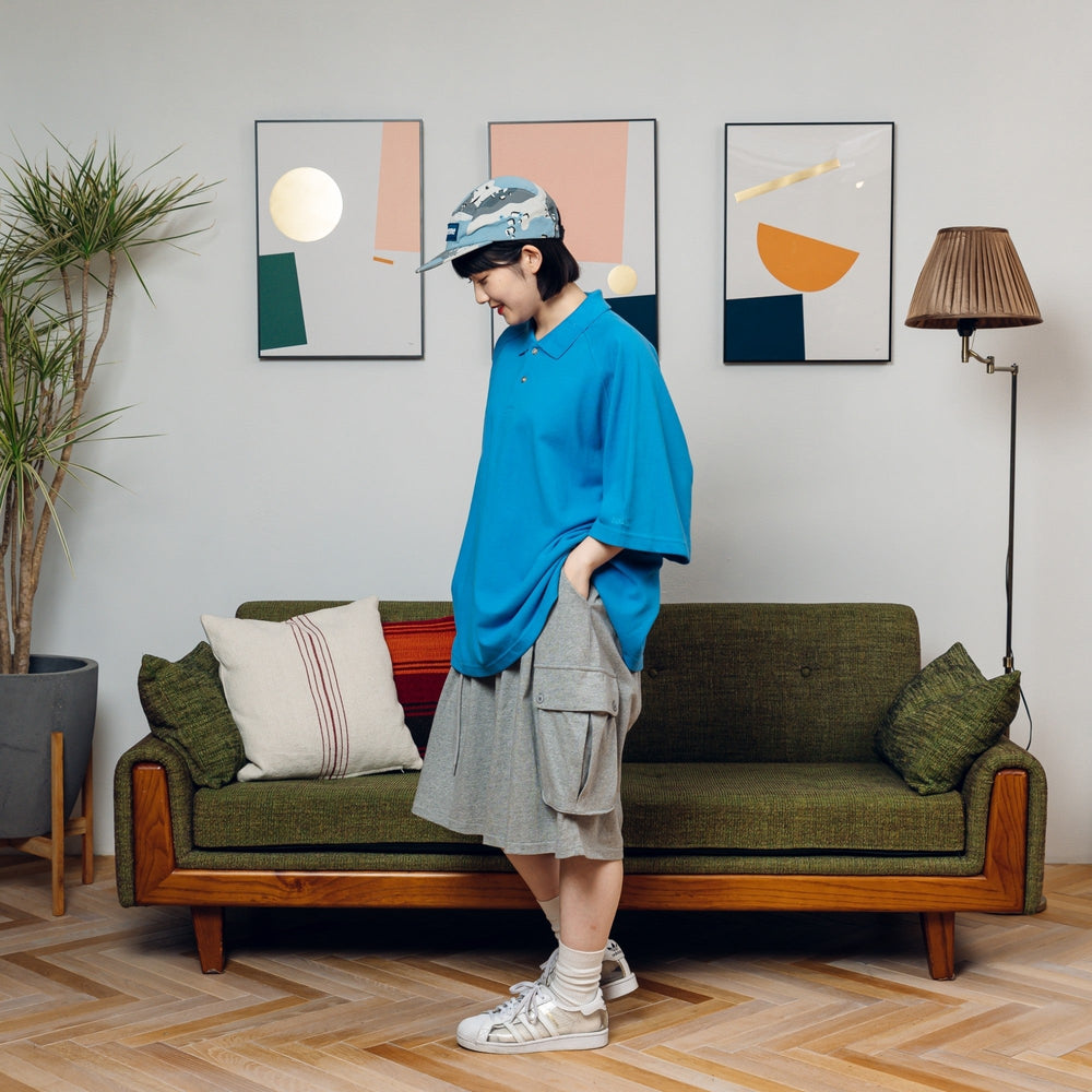 Wide loose kanoko polo shirt 【AZR-BALLSY-22SS-AC】 – YZ