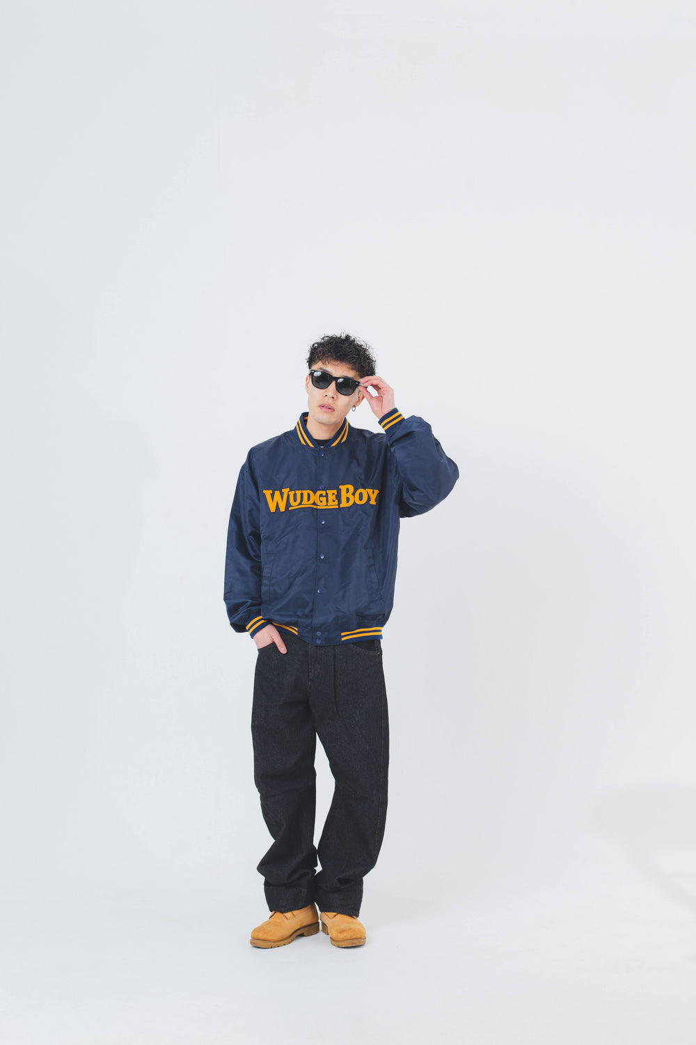 WudgeBoy logo nylon stadium jumper – YZ