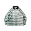 Zip ombre check over shirt ［AZR-yng-0001-05］