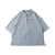 Ombre check half zip shirt ［AZR-yng-0001-015］