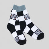 atmos pink × 9090  block check logo socks