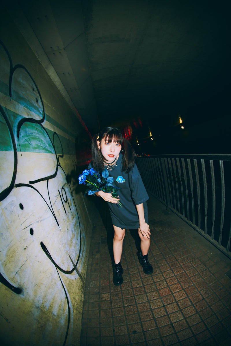 Ado × 9090 Pretty Girl Tee -Blue Rose-
