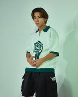 9090×younger song Knit Polo-shirts