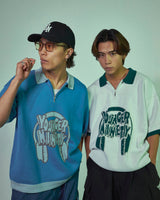 9090×younger song Knit Polo-shirts
