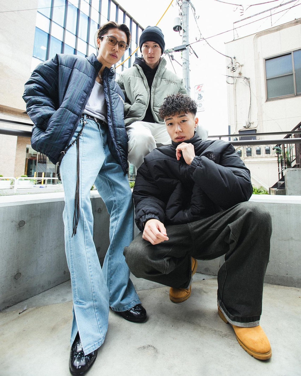 Checked fake down jacket – YZ