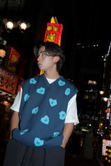 Student Apathy hert logo knit vest【AZR-SA-0001-028】