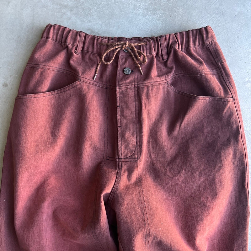 Vintage processing wide work pants