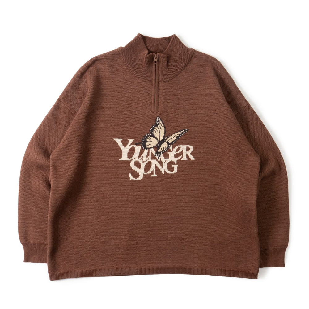 YS butterfly logo Half-zip Knit – YZ