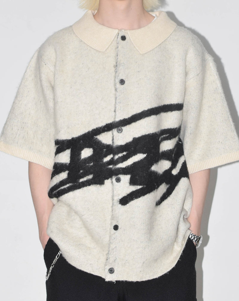 genzai Big Logo SS Knit Shirt - ニット