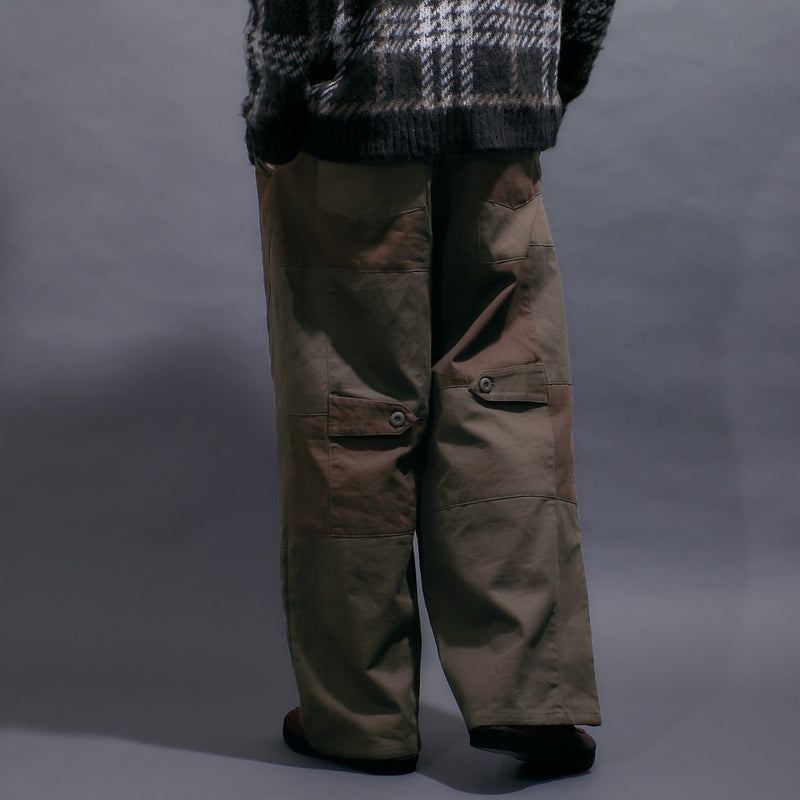 military patchwork pants
