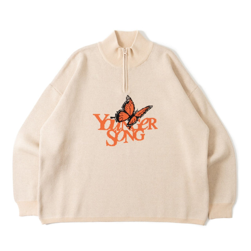 YS butterfly logo Half-zip Knit – YZ