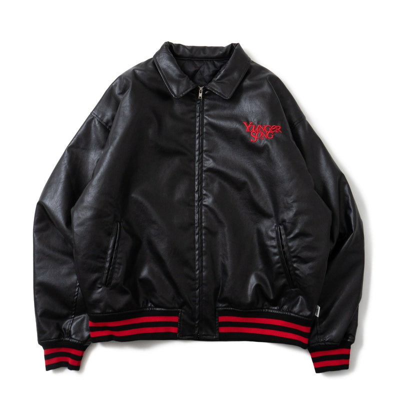Synthetic Leather Stadium Jacket – YZ