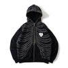 Bone Zip Hoodei