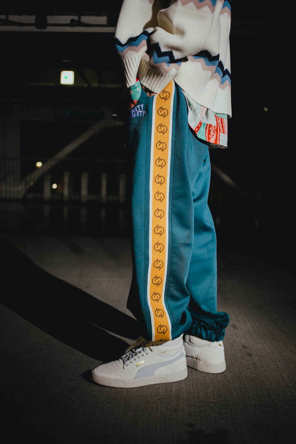 Bootleg track pants hotsell