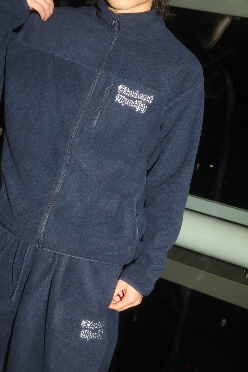 Student apathy スウェットパンツ フリースパンツ student apathy logo fleece pants – YZ