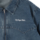 MSB logo denim zip jacket
