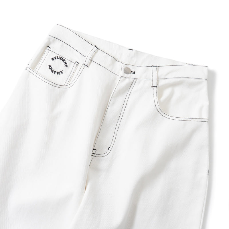 student apathy stitch pants Mサイズ　ホワイト