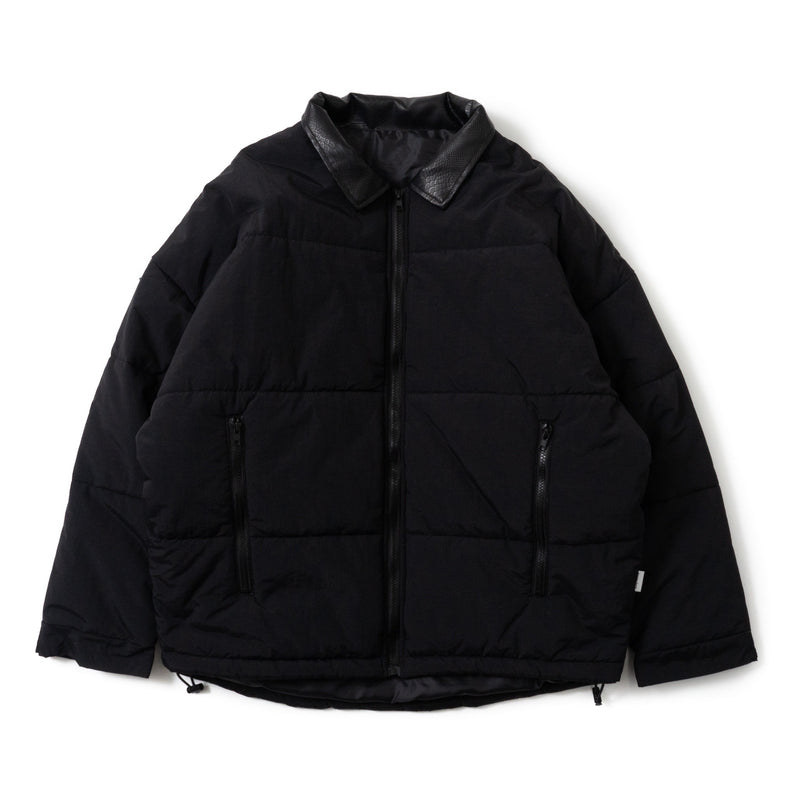 student apathy leather collar fake down jacket