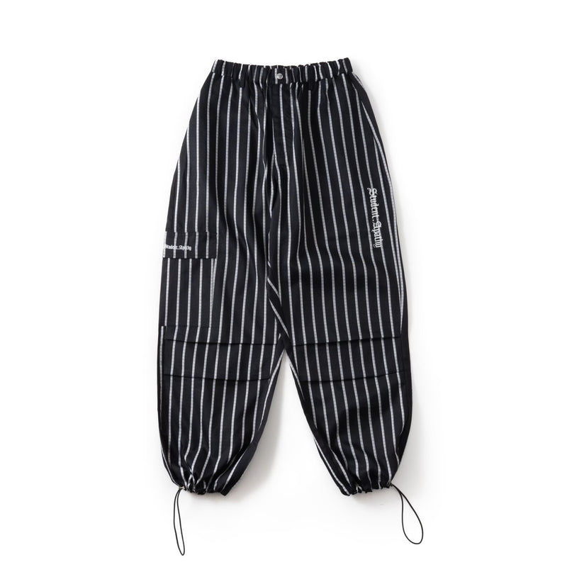 student apathy stripe nylon pants