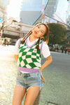NG Checkered Knit Vest