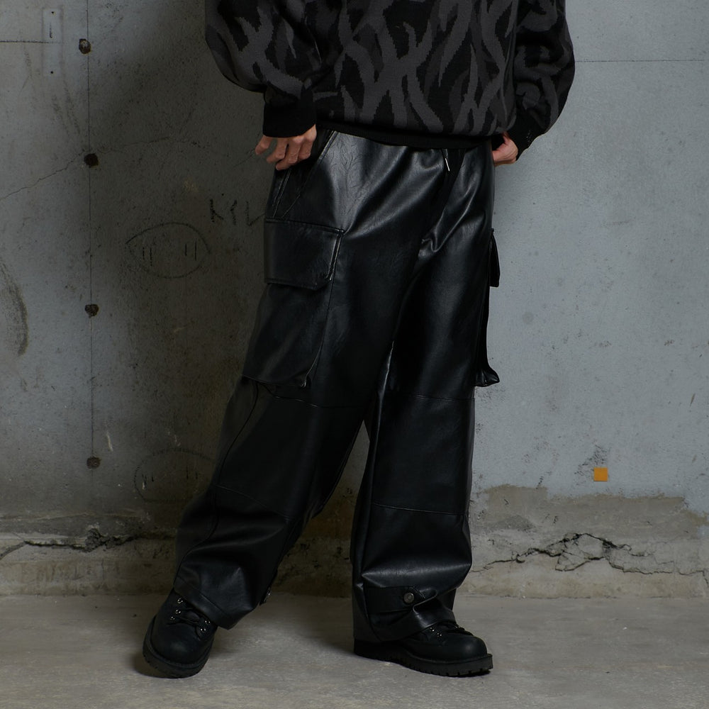 FAUX LEATHER WIDE M47 Pants – YZ