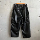 Faux leather wide M47 pants