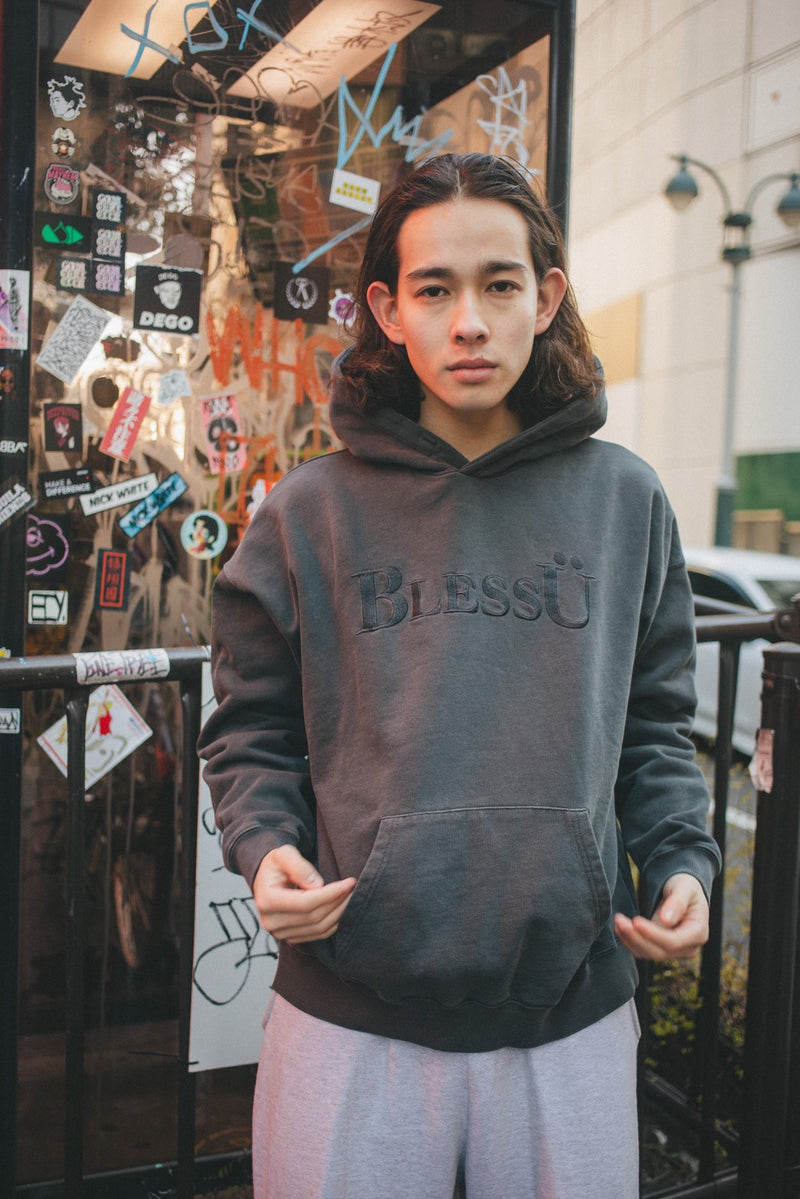 BLESS Ü pigment logo hoodie – YZ