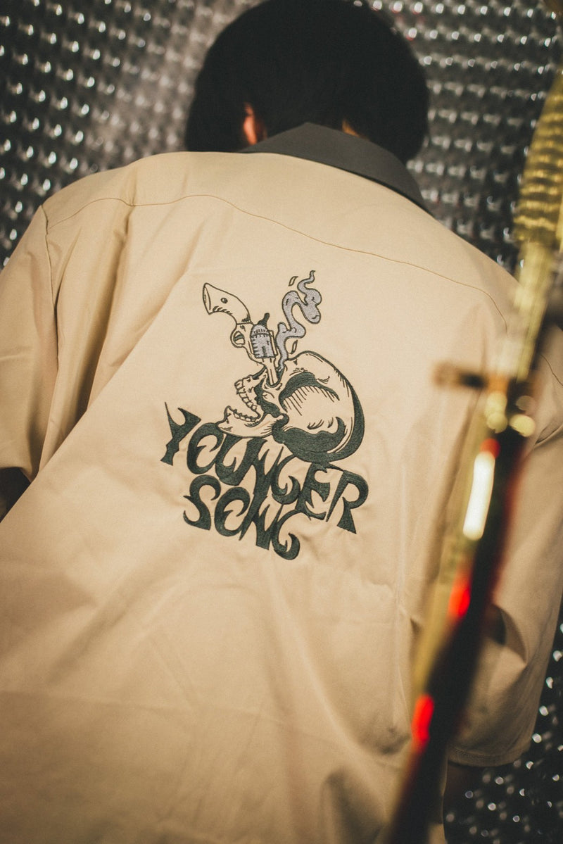 KALMA × younger song skull gun shirt(発送予定：2023年4月下旬)