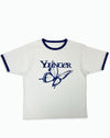 YS butterfly logo ringer tee