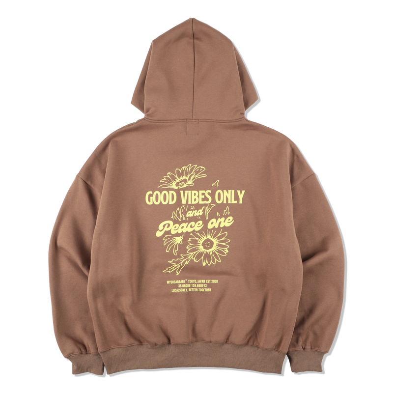GoodVibesOnly & Peace one flower hoodie