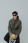 military hood shirt jacket