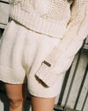 HTH cable knit short pants