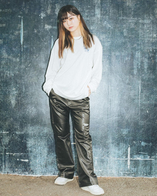 Eco leather pants series　＊flare