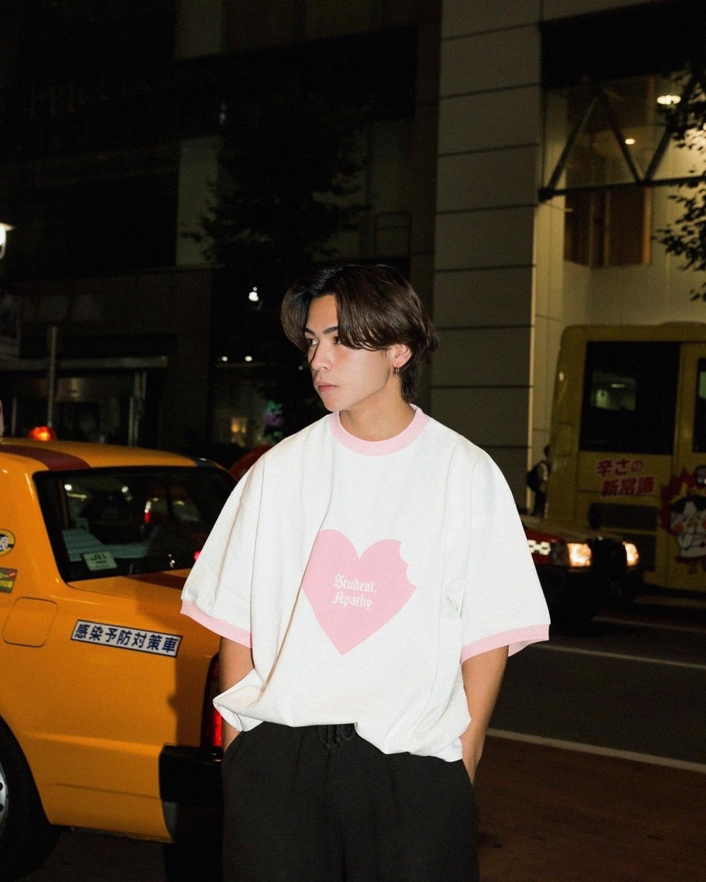 student apathy Heart Logo Linger T-shirt【AZR-SA-0001-026】 – YZ