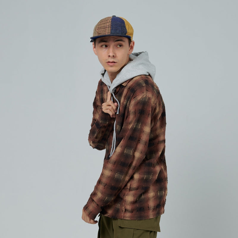 Ringed Ombre CHECK SHIRT [AZR-BL -0001-051]