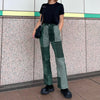 HTH original corduroy patch flare pants