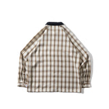 Zip ombre check over shirt ［AZR-yng-0001-05］