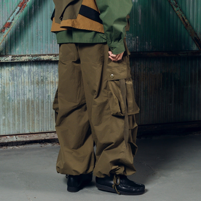 MILITARY DRAWCORD TUCK CARGO PANTS [AZR -BL -0001-01]